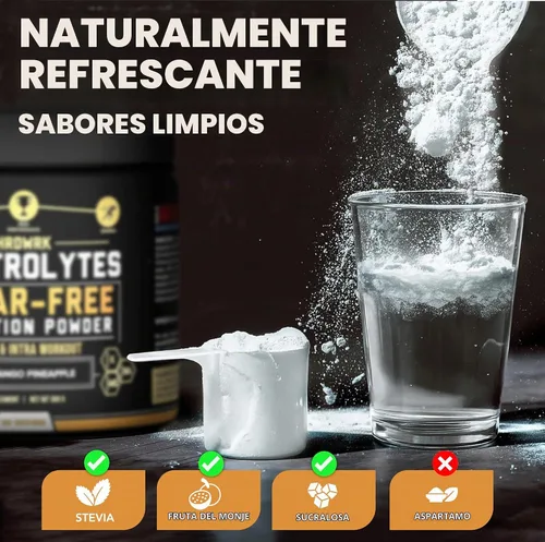 Vista 6 de MMA Nutrition HRDWRK Electrolytes Powder, Magnesium & Potassium Sugar-Free