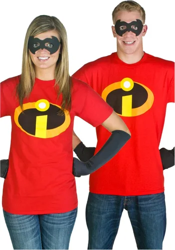 Vista 4 de Disney Pixar - Camiseta de disfraz con logotipo de Los Increíbles Negro/Rojo