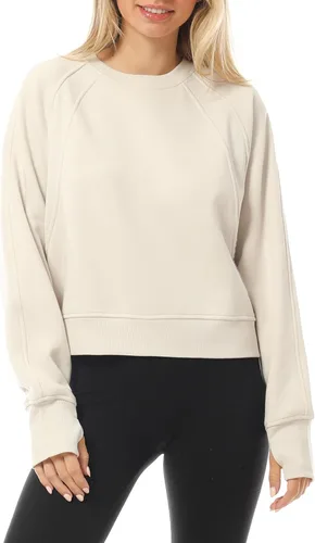 Vista 97 de Design by Olivia Sudadera básica suave y cómoda de cuello redondo para mujer, ropa de otoño