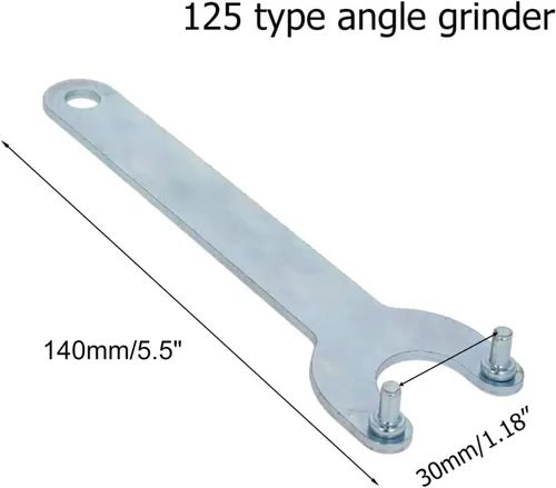 Vista 2 de Utoolmart Llave de amoladora angular, tuerca de bloqueo de hierro de 2 puntas, llave de acabado de zinc para Dewalt Milwaukee Makita Black & Decker