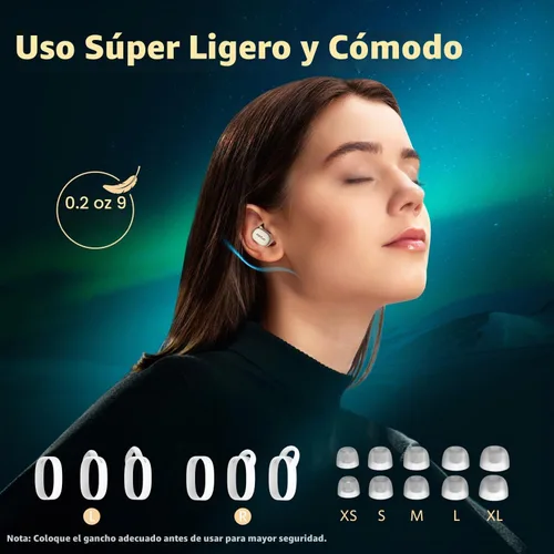 Vista 4 de EarFun Free Pro 3 Auriculares inalámbricos con cancelación de ruido, sonido de alta resolución, Snapdragon Sound con Qualcomm aptX™ Adaptive, 6