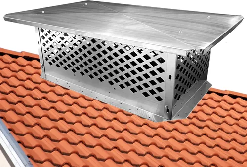 Vista 10 de Tapa de chimenea, cubierta de chimenea de 13" x 13", método de instalación inferior ajustable para adaptarse a las dimensiones exteriores