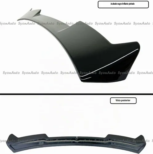 Vista 4 de Compatible con Honda Civic Hatchback 2022-2026, alerón trasero de techo con ala, visera, negro brillante