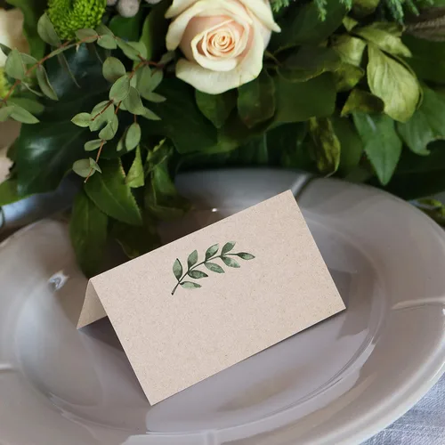Vista 3 de 321Done Greenery - Tarjetas de lugar para colocar la mesa, juego de 24 tarjetas de nombre en blanco, tabla de asientos y tarjeta de posición