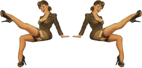 Vista 7 de CustomDecals - Juego de 2 calcomanías de avión RC de alta calidad de EE. UU., calcomanías de avión Pin Up Girl RC de 3 pulgadas, impermeables