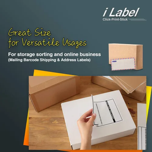Vista 6 de 24UP 1.5" x 1.5" Square Labels for Laser & Inkjet Printers[100 Sheets,2400 Labels]