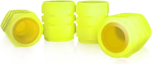 Vista 18 de Tapones de vástago de válvula de neumático para automóvil, 4 piezas de tapas de aire para neumáticos noctilúcuas, tapón de vástago de válvula