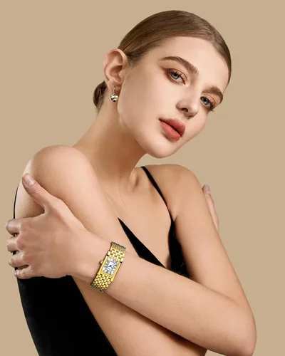 Vista 6 de CIVO Gold Watches for Women Vintage Small Quartz Womens Watch with Roman Dial - Ladies Square Dainty Bracelet Watches - Gift Box Set for Wife Mother