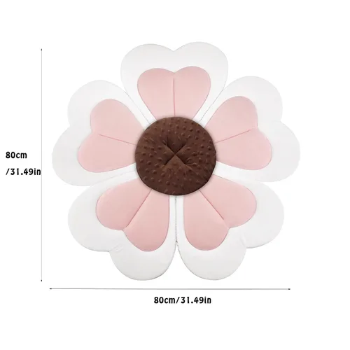 Vista 3 de PandaEar Almohadilla de baño para bebé recién nacido, asiento de baño de bebé a niños pequeños de 0 a 6 meses en adelante, pétalos de flores suaves