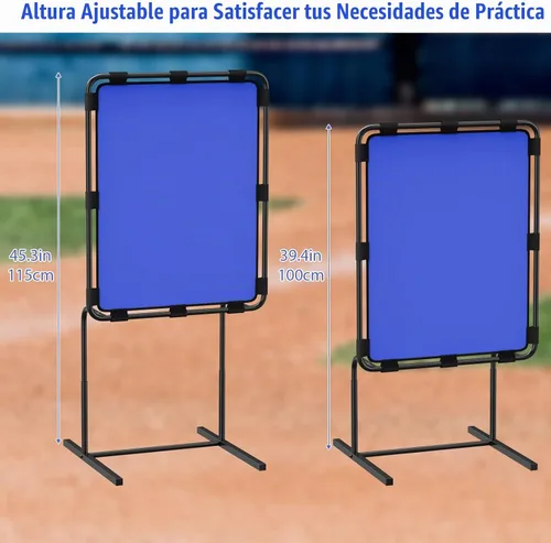 Vista 6 de Béisbol Strike Zone Target para bolas de plástico, altura ajustable, color azul
