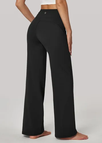 Vista 2 de IUGA Wide Leg Yoga Pants for Women Sweatpants with Pockets Yoga Pants Flare Lounge Pants Loose High Waist Comfy Workout Dance