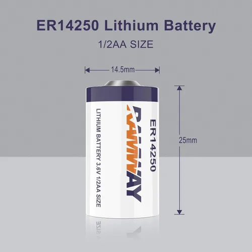 Vista 3 de KBT KEEP BETTER TECH RAMWAY ER14250 - Batería de litio de 3,6 V, tamaño 1/2 AA LS14250, 1200 mAh de alta capacidad, baterías de litio Li-SOCL2