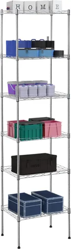 Vista 18 de BestOffice Estante de alambre de 4 niveles 12" x 18" x 44" Negro