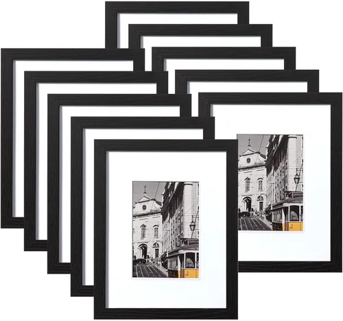 Vista 62 de eletecpro Juego de 5 marcos de fotos de 8 x 10 pulgadas, collage de fotos, decoración de pared, fotos de 5 x 7 con paspartú o de 8 x 10 pulgadas sin