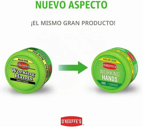 Vista 3 de O'Keeffe's K0680001-3 Working Hands Crema de manos en tarro (paquete de 3), 6.8 oz