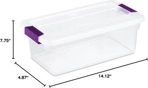Vista 2 de Cajas transparentes de Sterilite 6 Quart, con asas, 2