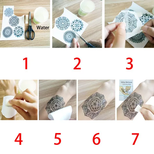 Vista 4 de Glaryyears Tatuajes de dragón para hombres, calcomanías de tatuaje temporales realistas falsas con boceto creativo de larga duración, paquete de 5