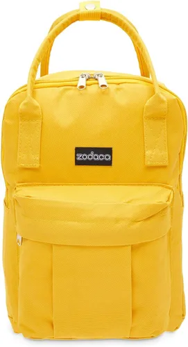Vista 9 de Zodaca Mini mochila cuadrada para mujer pequeña bolsa amarilla de mango 9 x 12 pulgadas Naranja Viajar
