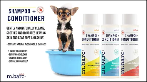 Vista 4 de M.BARC Naturals Champú y acondicionador para mascotas para perros y gatos, 16 onzas (paquete de 2 unidades), romero lavanda, elimina la suciedad