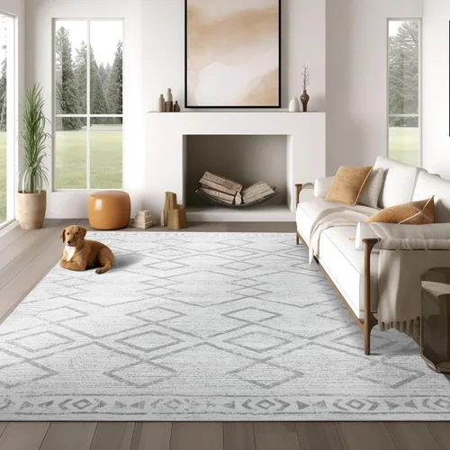 Vista 40 de jinchan - Tapete de pasillo marroquí de 2 x 6 pies con líneas, bohemio, lavable, para cocina, suave, geométrico, de lana sintética, antideslizante