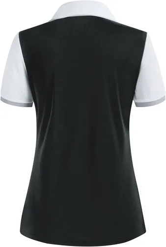 Vista 3 de JACK SMITH Camisas de golf de manga corta para mujer, ajuste seco, absorbe la humedad