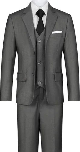 Vista 2 de Flyme Niños Pequeños Trajes Niños conjunto ajustado, Chaleco Blazer Pantalones
