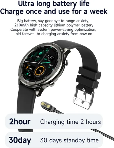 Vista 6 de AOLON Reloj inteligente para hombres y mujeres (respuesta/hacer llamadas), pantalla IPS HD de 1.46 pulgadas, rastreador de fitness, más de 100 modos