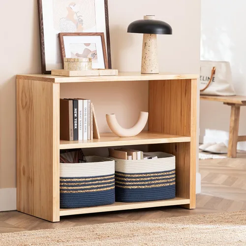 Vista 5 de UBBCARE Paquete de 1 canasta para organizar, cestas de almacenamiento tejidas para juguetes y toallas, cesta rectangular de cuerda de algodón