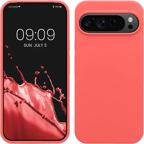 Vista 269 de kwmobile Funda Compatible con Google Pixel 6 Pro - Funda de Teléfono de Silicona TPU con Acabado Suave - Azul Caribe