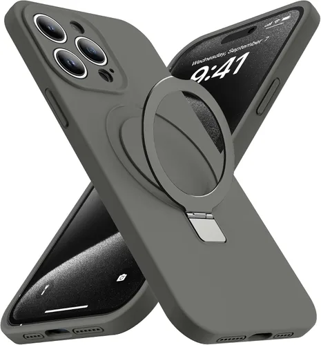 Vista 31 de Funda diseñada para iPhone 11 con soporte magnético invisible Compatible con Mag-Safe, a prueba de caídas de grado militar, a prueba de golpes