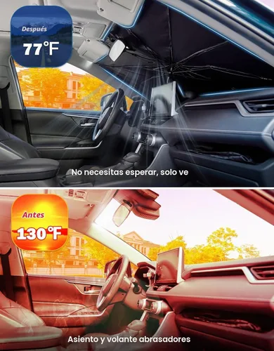 Vista 2 de JOYTUTUS Parasol para parabrisas compatible con Toyota RAV4 2019-2024, cubierta de protección solar interior automotriz, revestimiento de bloqueo UV