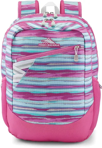 Vista 3 de High Sierra Outburst 2.0 - Bolsa de mano para libros con funda acolchada para tablet portátil, Rayas de acuarela, Tradicional
