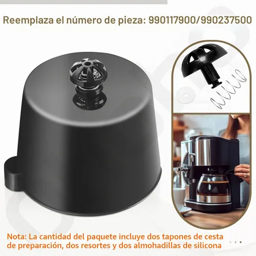 Vista 7 de Paquete de 2 válvulas de parada de agua para cafetera, cesta de cerveza para Mr. Coffee Black and Decker Hamilton Coffee Maker Parts 990117900
