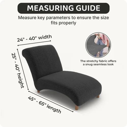 Vista 4 de PAULATO BY GA.I.CO. Funda para Silla de Tumbona Sin Brazos - Funda Deslizante para Silla de Tumbona - Funda para Sofá de Salón - Fundas Deslizantes