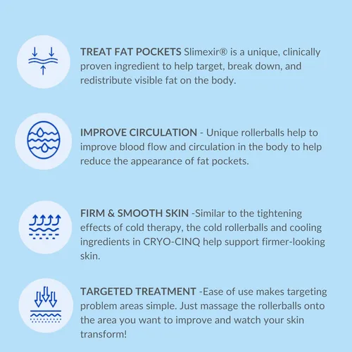 Vista 3 de Serious Skincare Cryo-Cinq Crema corporal reafirmante para brazos y piernas más firmes y suaves, ayuda a controlar el crepe y la celulitis, tensar