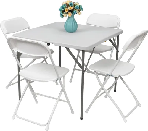 Vista 7 de Silla plegable de plástico, blanco, 4pcs