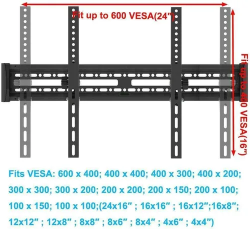Vista 6 de NTQinParts Soporte de pared plano para TV giratorio de 10° con inclinación de 10° para Hisense 32H4F 32", 40H4F 40", 43H4F 43" H4 Series LED Smart TV