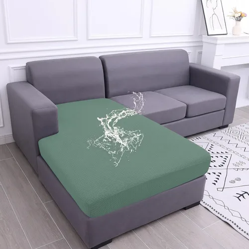 Vista 143 de Fundas impermeables para sofá seccional, fundas de cojín antideslizantes para sofá Ajuste seccional en forma de L, tela jacquard elástica, parte