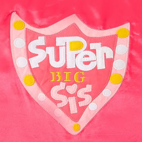 Vista 10 de C.R. Gibson Pink 'Big Sister' Superhero Cape Children's Costume, 3pc, 22'' L