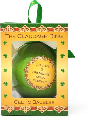 Vista 3 de Anillo Claddagh - Adorno de Navidad irlandesa
