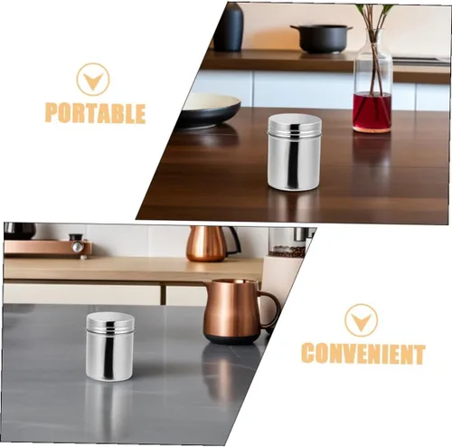 Vista 9 de Stainless Steel Storage Jars with Airtight Lids 2Pcs for Travel