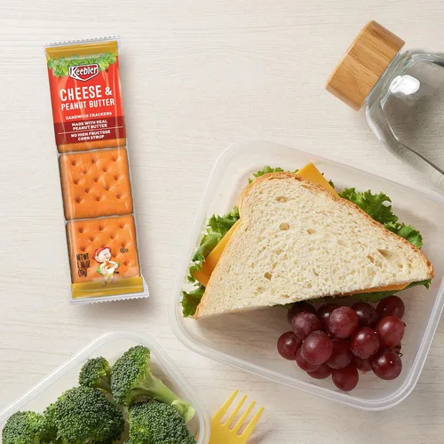 Vista 7 de Keebler Galletas sándwich de queso y mantequilla de maní, una sola porción, paquetes de 1.38 onzas, 8 unidades (paquete de 6)