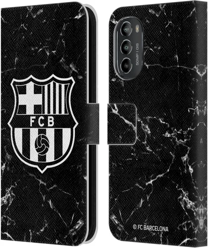Vista 8 de Head Case Designs Funda de piel con licencia oficial del FC Barcelona Barca Crest Patterns, tipo cartera compatible con Motorola Moto G82 5G