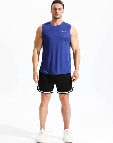 Vista 6 de NELEUS Camiseta sin mangas Dry Fit para hombre