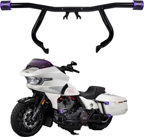 Vista 16 de Advanblack Protector de motor 2009-2026 plano Protek rendimiento delantero alto paso barra de choque para Harley Touring Street Glide Road King Rojo