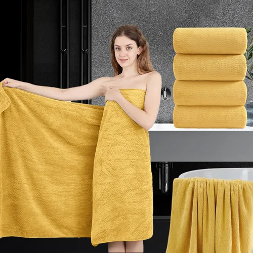 Vista 39 de Juego de toallas de baño de 8 piezas 2 toallas de baño grandes de gran tamaño, 2 toallas de mano y 4 paños Juego de toallas de baño ultrasuaves