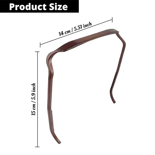 Vista 3 de Dazzhues 2 diademas con forma de lentes de sol para cabello rizado, diadema cuadrada para mujer, aro invisible para el cabello, diademas de moda