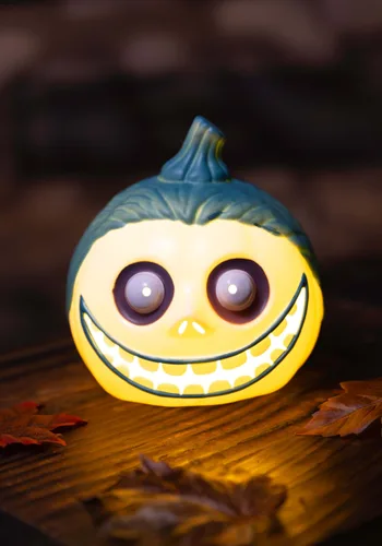 Vista 3 de Calabaza Iluminada de Barril de 6 Pulgadas de Pesadilla Antes de Navidad Multicolor