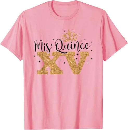 Vista 48 de Camiseta de quinceañera Mis Quince para cumpleaños número 15 Blanco