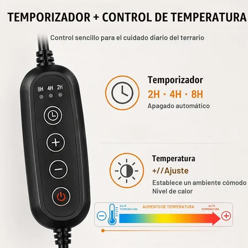 Vista 5 de Lámpara de calor para reptiles, tortuga, lagarto, pollitos, acuario